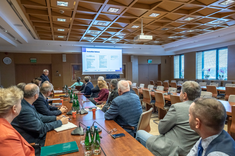 Wystąpienie prof. dr. hab. inż. Marka Gosztyły podczas zebrania pracowników wchodzących w skład Rady Naukowej oraz Zespołu Organizacyjnego ds. Utworzenia Muzeum Politechniki Rzeszowskiej 