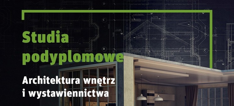 Studia podyplomowe - "Architektura wnętrz i wystawiennictwa" - plakat
