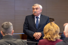 Wystąpienie prof. dr. hab. inż. Marka Gosztyły podczas zebrania pracowników wchodzących w skład Rady Naukowej oraz Zespołu Organizacyjnego ds. Utworzenia Muzeum Politechniki Rzeszowskiej