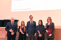 Od lewej: prof. dr hab. inż. Lech Lichołai, mgr inż. arch. Paulina Więcek, Michał Graczyk, dr inż. Joanna Krasoń, dr inż. arch. Agata Mikrut-Kusy