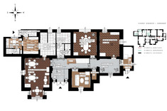 Propozycja adaptacji wnętrz willi Potockich w Antoninach wykonana przez Studentki